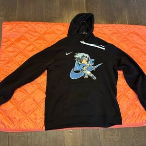 Nike Black Hoodie with Anime Graphic.